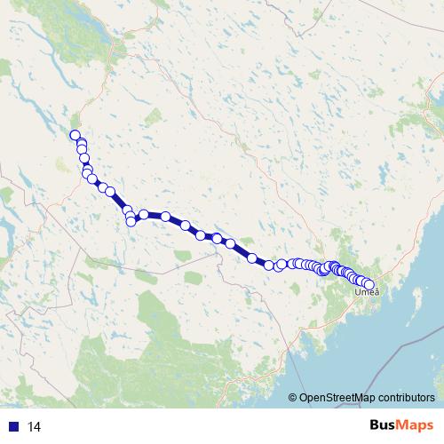 14 bus Line Map