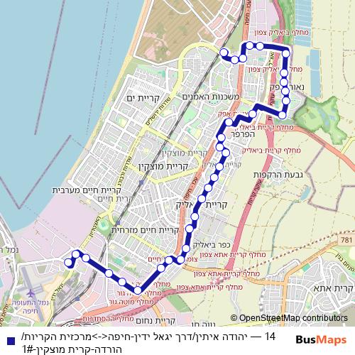 14 bus Line Map