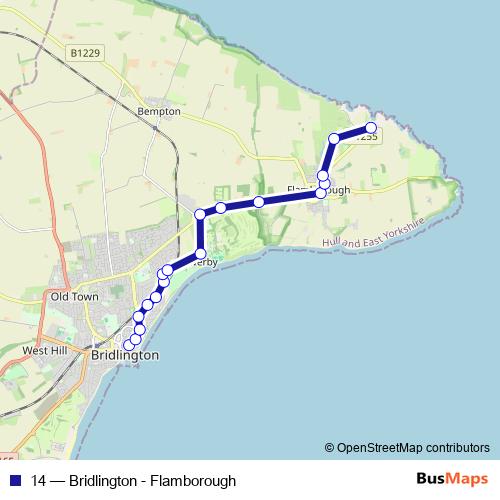 14 bus Line Map