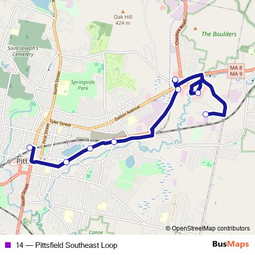14 bus Line Map
