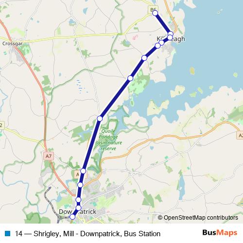 14 bus Line Map