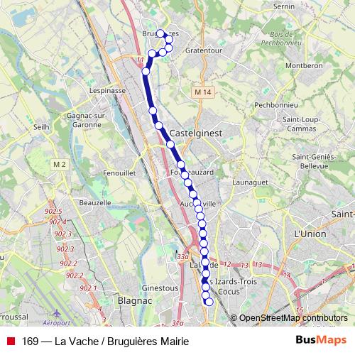 169 bus Line Map