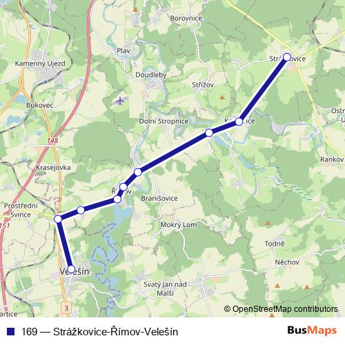 169 bus Line Map