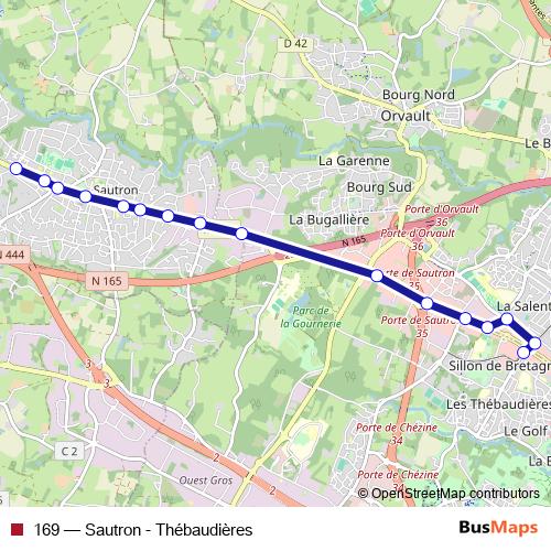 169 bus Line Map