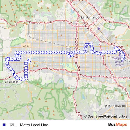169 bus Line Map