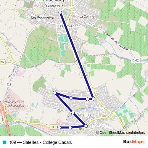 169 bus Line Map