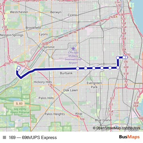 169 bus Line Map