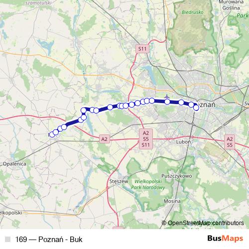 169 bus Line Map