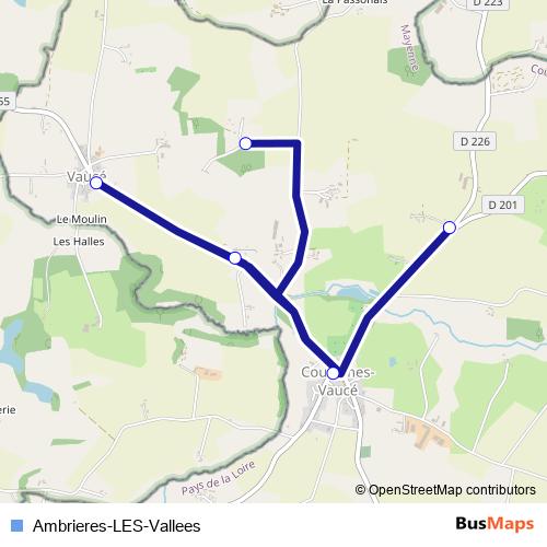 Ambrieres-LES-Vallees bus Line Map