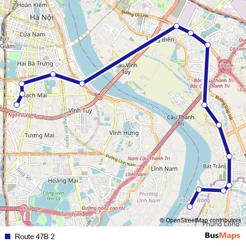 Route 47B 2 bus Line Map