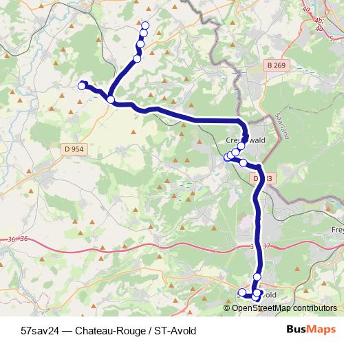 57sav24 bus Line Map