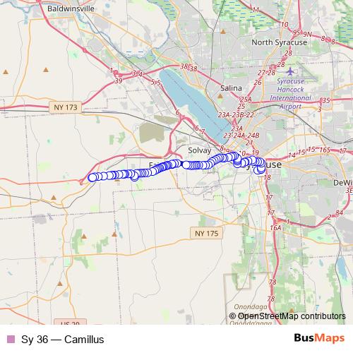 Sy 36 bus Line Map