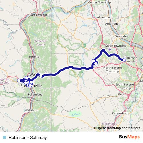 Robinson - Saturday bus Line Map