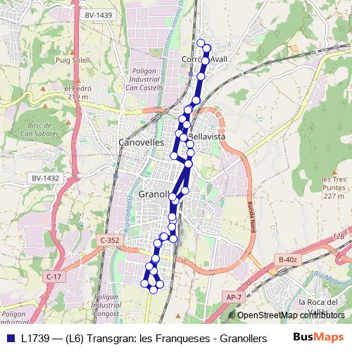 L1739 bus Line Map