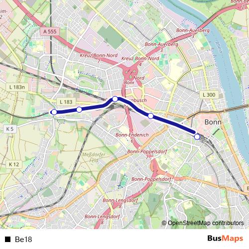 Be18 bus Line Map