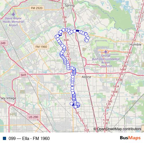 099 bus Line Map