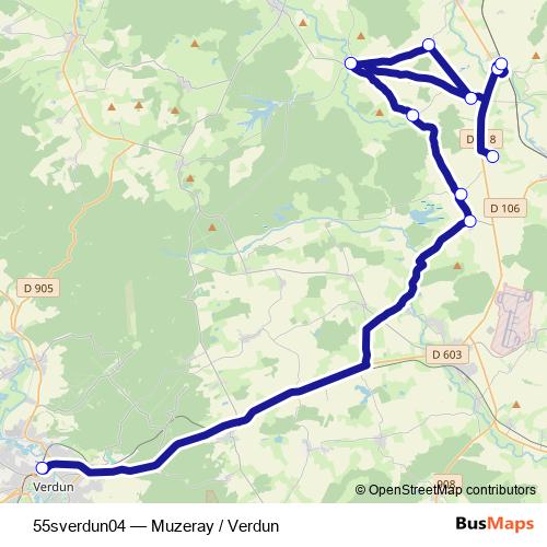55sverdun04 bus Line Map