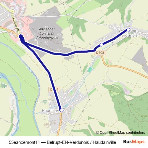 55eancemont11 bus Line Map