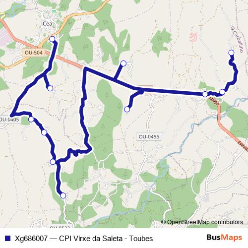 Xg686007 bus Line Map