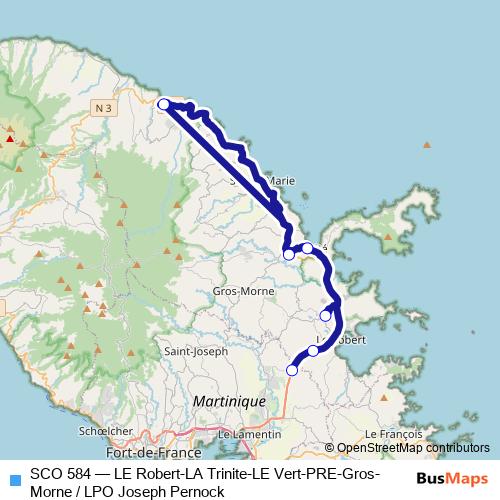 SCO 584 bus Line Map