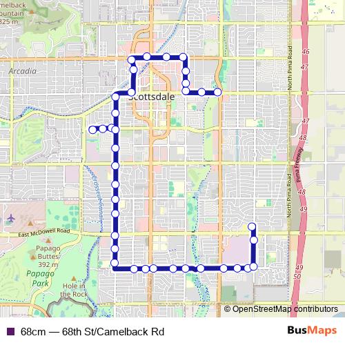 68cm bus Line Map