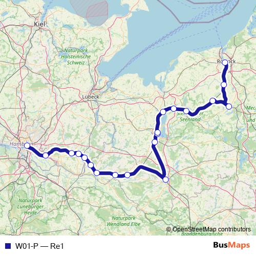W01-P rail Line Map