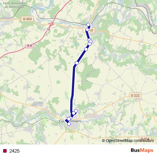 2425 bus Line Map