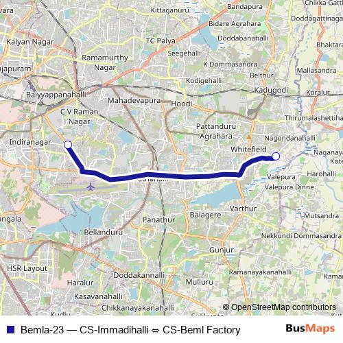 Bemla-23 bus Line Map