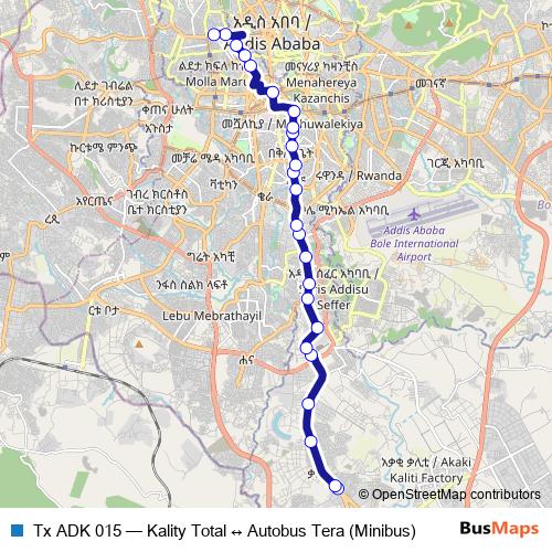 Tx ADK 015 bus Line Map