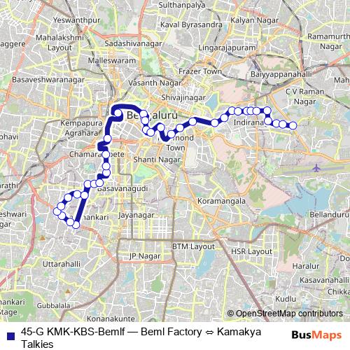 45-G KMK-KBS-Bemlf bus Line Map