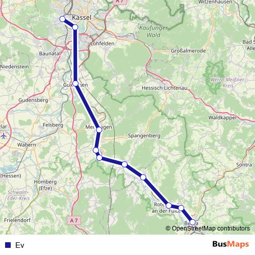 Ev rail Line Map
