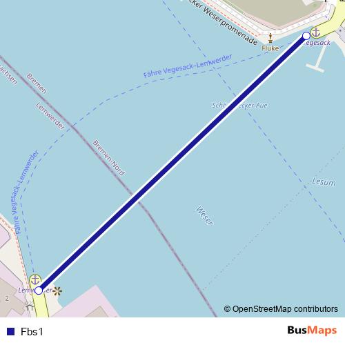 Fbs1 ferry Line Map