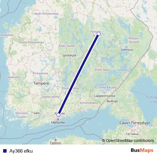 Ay366 efku air Line Map