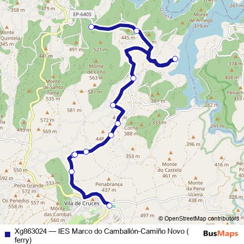 Xg863024 bus Line Map