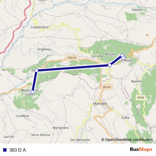 383 D A bus Line Map