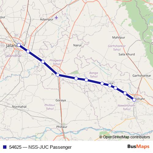 54625 rail Line Map