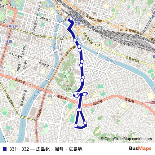 331・332 bus Line Map