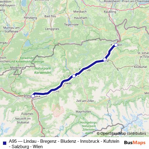 A95 rail Line Map