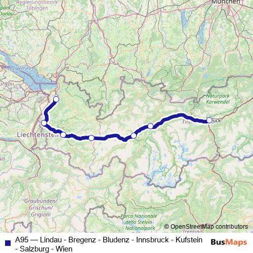 A95 rail Line Map