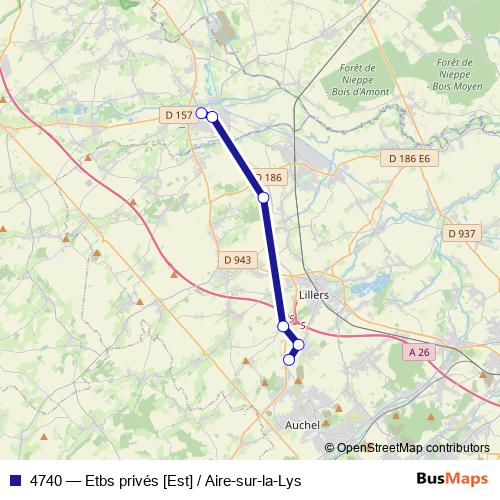 4740 bus Line Map