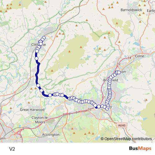 V2 bus Line Map