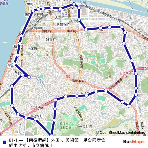 81-1 bus Line Map