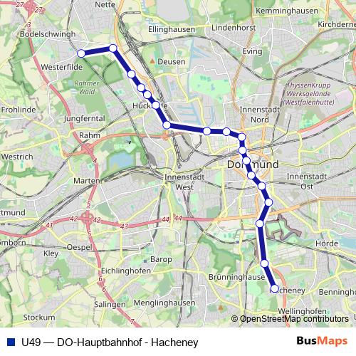 U49 metro Line Map
