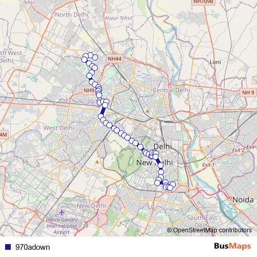 970adown bus Line Map