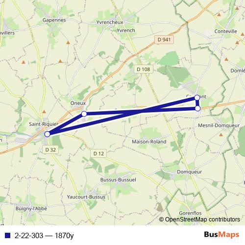 2-22-303 bus Line Map