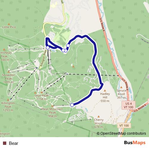 Bear bus Line Map