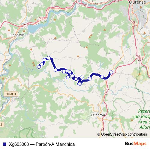 Xg603008 bus Line Map
