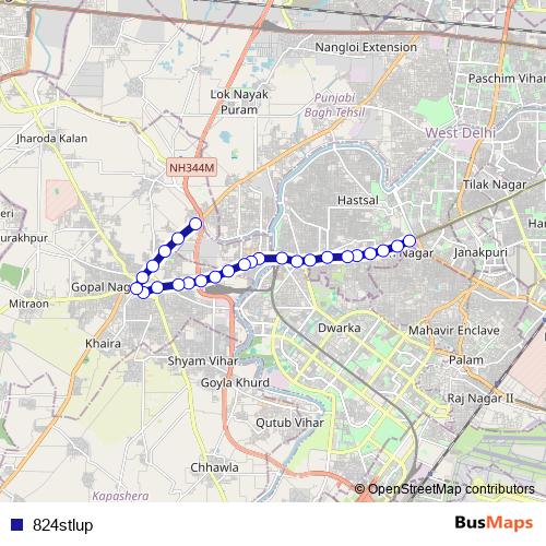 824stlup bus Line Map