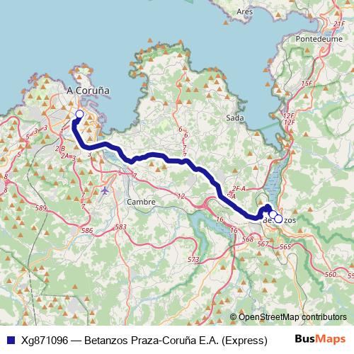Xg871096 bus Line Map