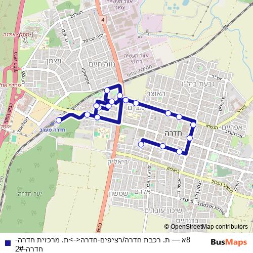 8א bus Line Map